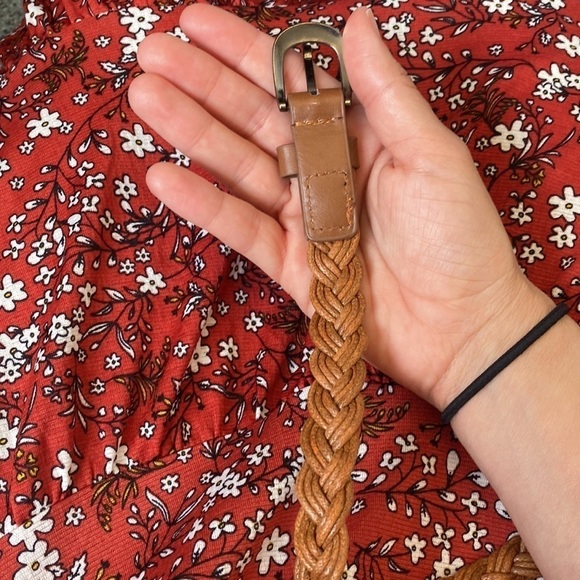 Vegan Leather 44" Tan Braided Boho Belt - Picture 11 of 11